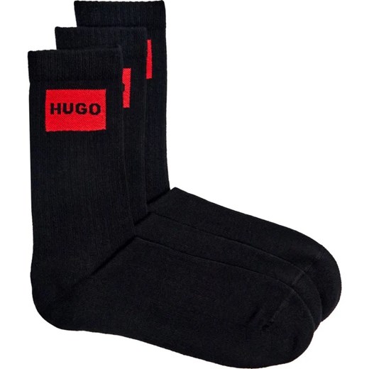 Hugo Bodywear Skarpety 3-pack 3P QS RIB LABEL CC ze sklepu Gomez Fashion Store w kategorii Skarpetki męskie - zdjęcie 184329824