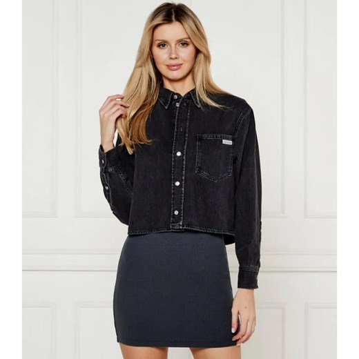 Calvin Klein Jeans Jeansowa koszula | Cropped Fit ze sklepu Gomez Fashion Store w kategorii Koszule damskie - zdjęcie 184329914