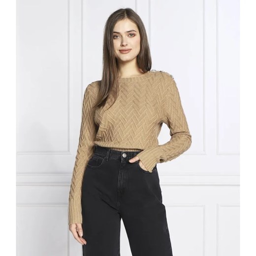 Liu Jo Sweter CHIUSA | Regular Fit | z dodatkiem wełny ze sklepu Gomez Fashion Store w kategorii Swetry damskie - zdjęcie 184330190