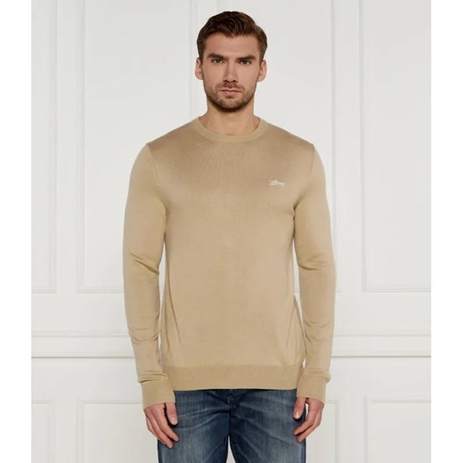 GUESS Sweter DANIEL | Regular Fit | z dodatkiem jedwabiu ze sklepu Gomez Fashion Store w kategorii Swetry męskie - zdjęcie 184330212