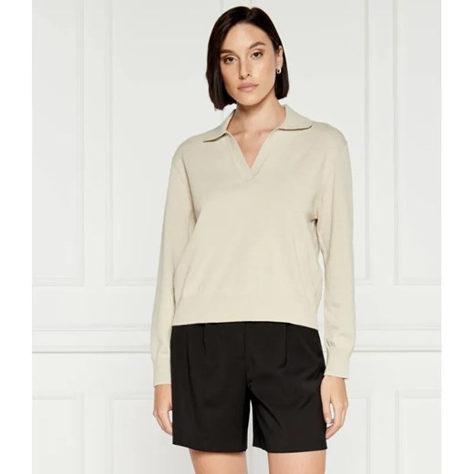 Samsøe Samsøe Sweter SAWADA | Regular Fit | z dodatkiem lnu ze sklepu Gomez Fashion Store w kategorii Swetry damskie - zdjęcie 184330601