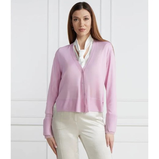 Marc Cain Wełniany kardigan | Loose fit ze sklepu Gomez Fashion Store w kategorii Swetry damskie - zdjęcie 184331183