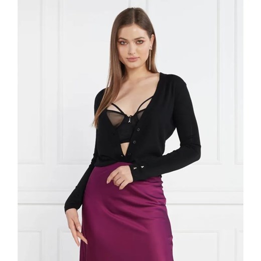 Patrizia Pepe Wełniany kardigan | Regular Fit ze sklepu Gomez Fashion Store w kategorii Swetry damskie - zdjęcie 184331300