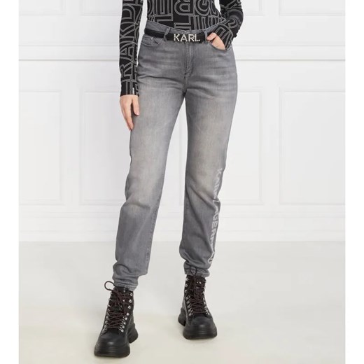 Karl Lagerfeld Jeansy rhinestone logo jeans | Straight fit ze sklepu Gomez Fashion Store w kategorii Jeansy damskie - zdjęcie 184331373