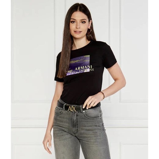 Armani Exchange T-shirt | Slim Fit ze sklepu Gomez Fashion Store w kategorii Bluzki damskie - zdjęcie 184331543