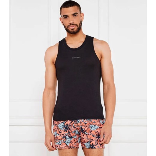 Calvin Klein Swimwear Tank top | Regular Fit | z dodatkiem lnu ze sklepu Gomez Fashion Store w kategorii T-shirty męskie - zdjęcie 184331762