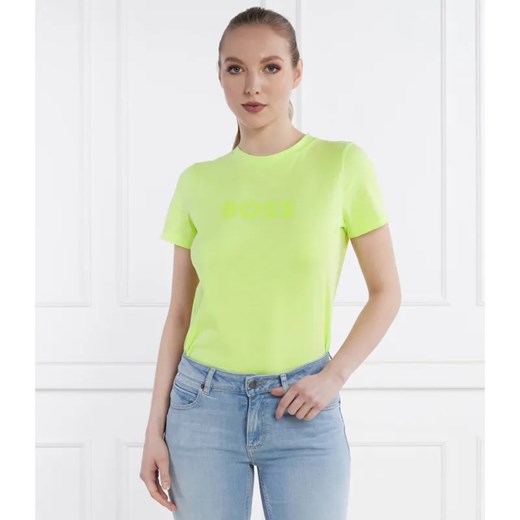 BOSS ORANGE T-shirt C_ELOGO_5 | Regular Fit ze sklepu Gomez Fashion Store w kategorii Bluzki damskie - zdjęcie 184331783