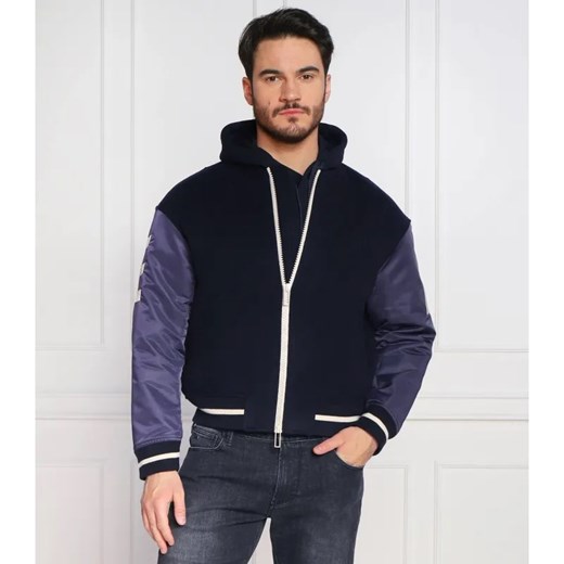 Emporio Armani Wełniana kurtka bomber | Regular Fit ze sklepu Gomez Fashion Store w kategorii Kurtki męskie - zdjęcie 184331950