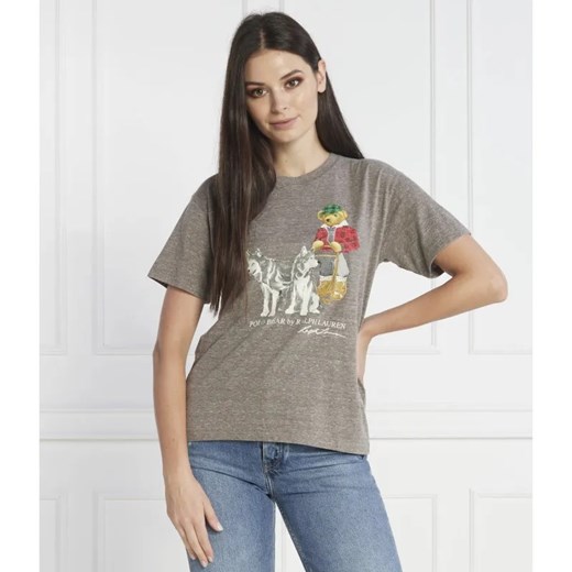 POLO RALPH LAUREN T-shirt TRI BLEND | Regular Fit ze sklepu Gomez Fashion Store w kategorii Bluzki damskie - zdjęcie 184331982