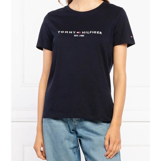 Tommy Hilfiger T-shirt | Regular Fit ze sklepu Gomez Fashion Store w kategorii Bluzki damskie - zdjęcie 184332074