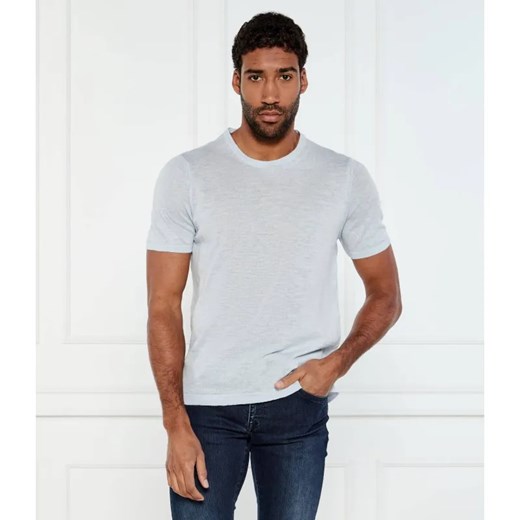 Sand Copenhagen Lniany t-shirt | Regular Fit ze sklepu Gomez Fashion Store w kategorii T-shirty męskie - zdjęcie 184332134
