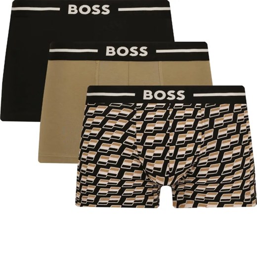 BOSS BLACK Bokserki 3-pack Trunk 3P Bold Design ze sklepu Gomez Fashion Store w kategorii Majtki męskie - zdjęcie 184332143