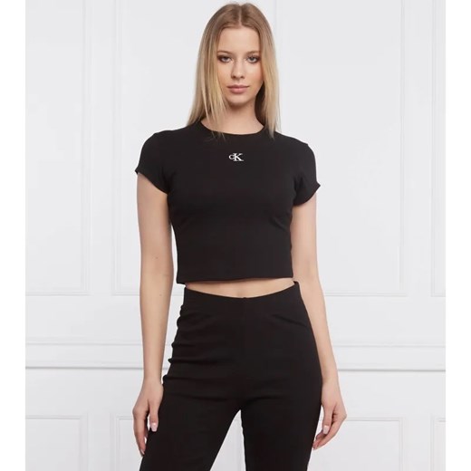 Calvin Klein Jeans T-shirt | Cropped Fit ze sklepu Gomez Fashion Store w kategorii Bluzki damskie - zdjęcie 184332211