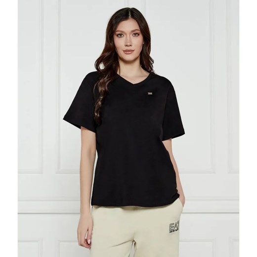 EA7 T-shirt | Regular Fit ze sklepu Gomez Fashion Store w kategorii Bluzki damskie - zdjęcie 184332532