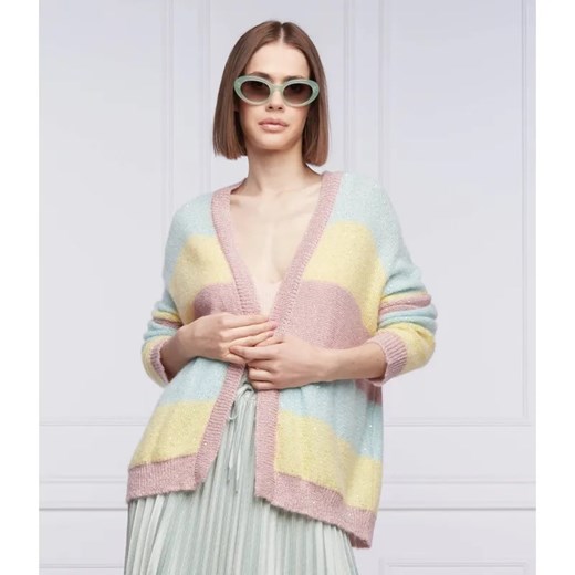 Liu Jo Kardigan APERTA | Relaxed fit | z dodatkiem wełny ze sklepu Gomez Fashion Store w kategorii Swetry damskie - zdjęcie 184332703