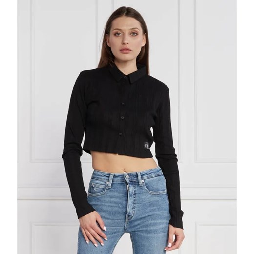 Calvin Klein Jeans Kardigan | Cropped Fit ze sklepu Gomez Fashion Store w kategorii Swetry damskie - zdjęcie 184333072