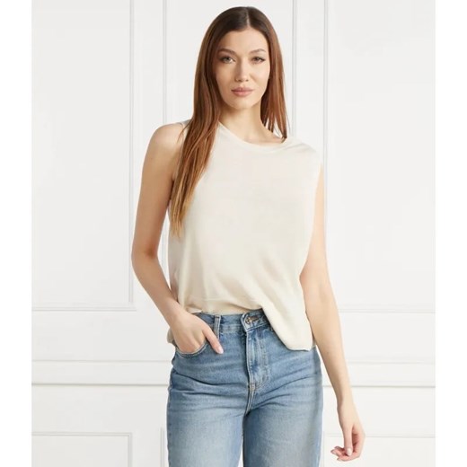 Marc Cain Wełniany top | Relaxed fit ze sklepu Gomez Fashion Store w kategorii Bluzki damskie - zdjęcie 184333243