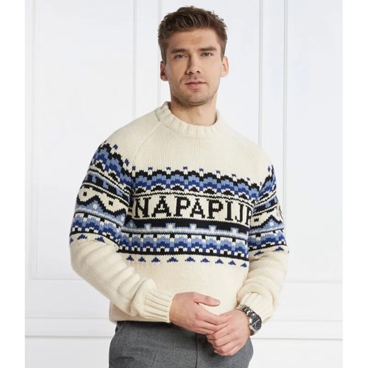 Napapijri Sweter D-HORLICK | Regular Fit | z dodatkiem wełny ze sklepu Gomez Fashion Store w kategorii Swetry męskie - zdjęcie 184333253