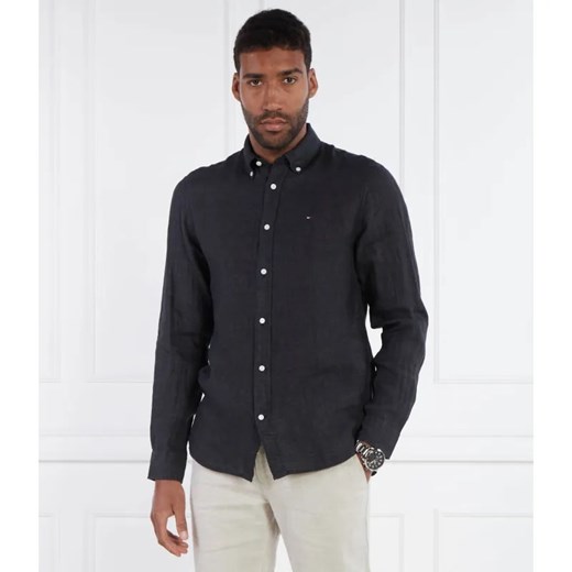 Tommy Hilfiger Lniana koszula PIGMENT DYED | Regular Fit ze sklepu Gomez Fashion Store w kategorii Koszule męskie - zdjęcie 184333260