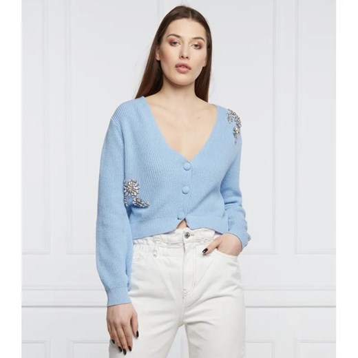 Liu Jo Kardigan | Cropped Fit | z dodatkiem jedwabiu ze sklepu Gomez Fashion Store w kategorii Swetry damskie - zdjęcie 184333511