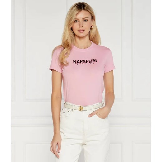 Napapijri T-shirt S-KREIS | Regular Fit ze sklepu Gomez Fashion Store w kategorii Bluzki damskie - zdjęcie 184333574