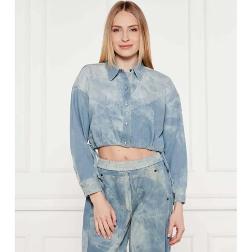 One Teaspoon Jeansowa koszula BUBBLE | Cropped Fit ze sklepu Gomez Fashion Store w kategorii Koszule damskie - zdjęcie 184333604