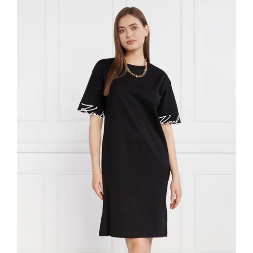 Karl Lagerfeld Sukienka karl signature slv hem ze sklepu Gomez Fashion Store w kategorii Sukienki - zdjęcie 184333654