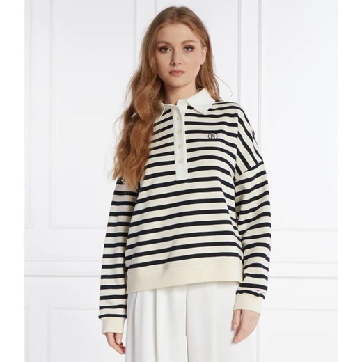 Tommy Hilfiger Polo RLX SMD BRETON STRIPE | Relaxed fit ze sklepu Gomez Fashion Store w kategorii Bluzki damskie - zdjęcie 184333662