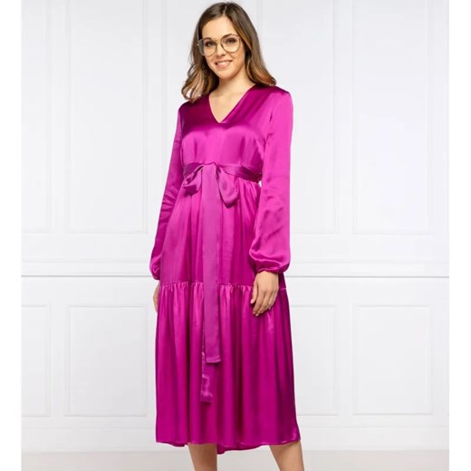 Pinko Sukienka LOVE BOAT | z dodatkiem jedwabiu ze sklepu Gomez Fashion Store w kategorii Sukienki - zdjęcie 184333961