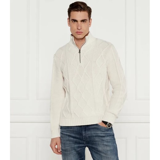 GUESS Sweter DIAMOND CABLE | Regular Fit | z dodatkiem wełny ze sklepu Gomez Fashion Store w kategorii Swetry męskie - zdjęcie 184334052