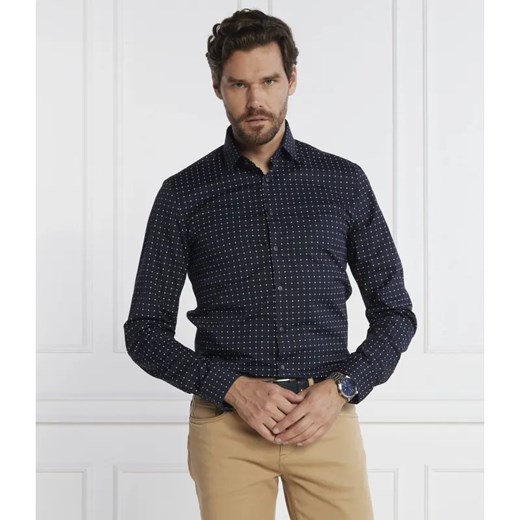Calvin Klein Koszula POPLIN STRETCH PRINT SLIM SHIRT | Slim Fit ze sklepu Gomez Fashion Store w kategorii Koszule męskie - zdjęcie 184334322