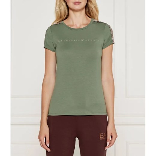 EA7 T-shirt | Slim Fit ze sklepu Gomez Fashion Store w kategorii Bluzki damskie - zdjęcie 184334390