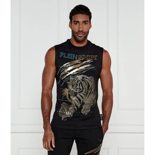 Plein Sport Tank top Lamina Tiger | Regular Fit ze sklepu Gomez Fashion Store w kategorii T-shirty męskie - zdjęcie 184334430