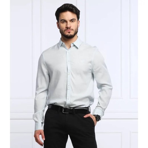 GUESS Koszula COLLINS | Regular Fit | z dodatkiem lnu ze sklepu Gomez Fashion Store w kategorii Koszule męskie - zdjęcie 184334642