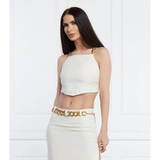 Patrizia Pepe Lniany top | Cropped Fit ze sklepu Gomez Fashion Store w kategorii Bluzki damskie - zdjęcie 184334731