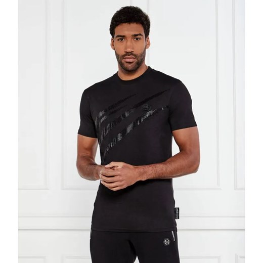Plein Sport T-shirt Lamina Scratch | Regular Fit ze sklepu Gomez Fashion Store w kategorii T-shirty męskie - zdjęcie 184334830
