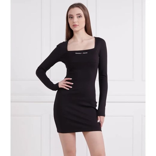 Tommy Jeans Sukienka TJW SERIF LINEAR LS BODYCON ze sklepu Gomez Fashion Store w kategorii Sukienki - zdjęcie 184334990