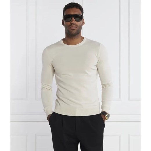 HUGO Wełniany sweter San Cedric-M1 | Regular Fit ze sklepu Gomez Fashion Store w kategorii Swetry męskie - zdjęcie 184335094