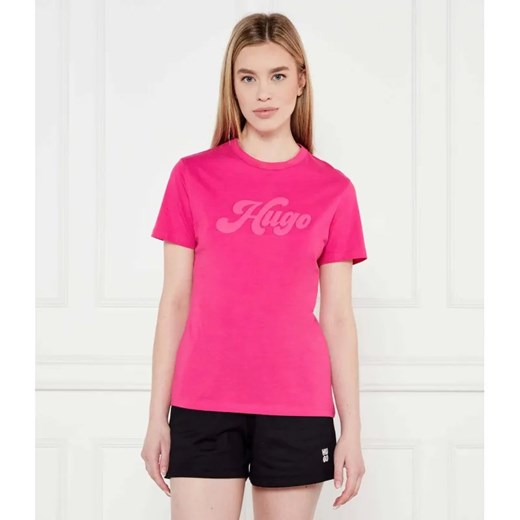 HUGO T-shirt Damacia_4 | Regular Fit ze sklepu Gomez Fashion Store w kategorii Bluzki damskie - zdjęcie 184335182