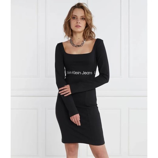 Calvin Klein Jeans Sukienka LOGO ELASTIC MILANO ze sklepu Gomez Fashion Store w kategorii Sukienki - zdjęcie 184335421
