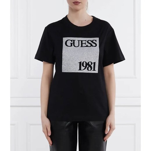 GUESS T-shirt BEADS | Regular Fit ze sklepu Gomez Fashion Store w kategorii Bluzki damskie - zdjęcie 184335574