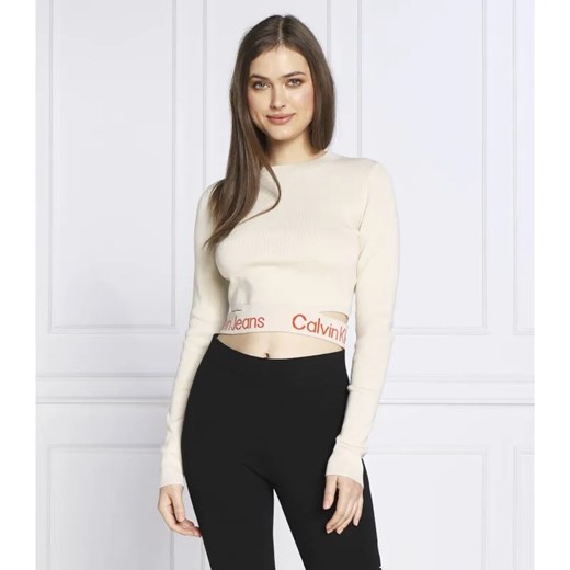 Calvin Klein Jeans Sweter | Cropped Fit ze sklepu Gomez Fashion Store w kategorii Swetry damskie - zdjęcie 184336084