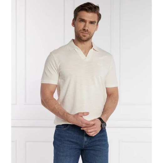Calvin Klein Polo | Regular Fit | z dodatkiem lnu ze sklepu Gomez Fashion Store w kategorii T-shirty męskie - zdjęcie 184336233