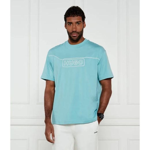 Hugo Blue T-shirt Noideryo | Loose fit ze sklepu Gomez Fashion Store w kategorii T-shirty męskie - zdjęcie 184336301