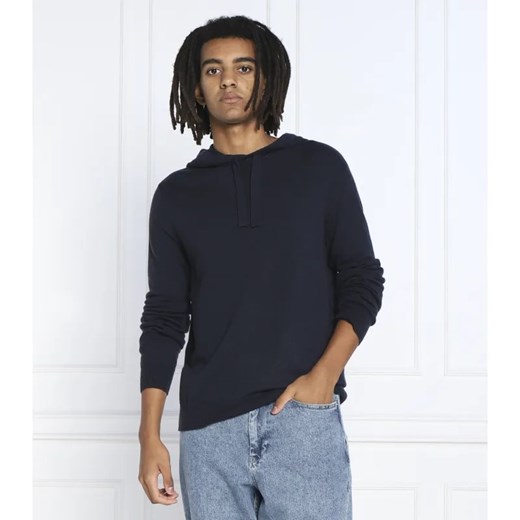 Armani Exchange Wełniana bluza | Regular Fit ze sklepu Gomez Fashion Store w kategorii Bluzy męskie - zdjęcie 184336364