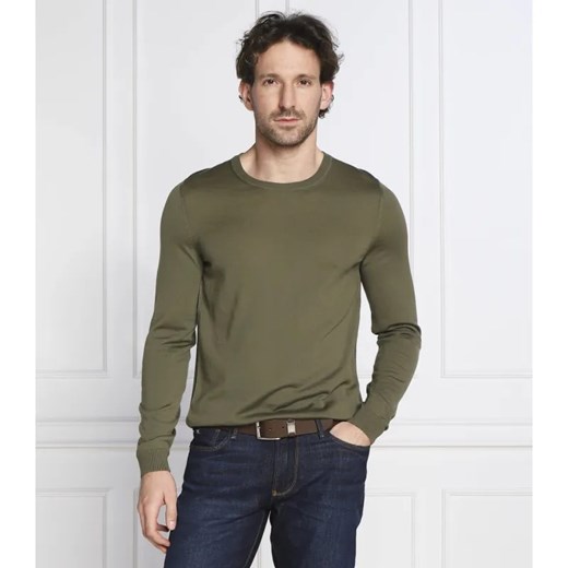 BOSS BLACK Wełniany sweter Leno-P | Slim Fit ze sklepu Gomez Fashion Store w kategorii Swetry męskie - zdjęcie 184336411