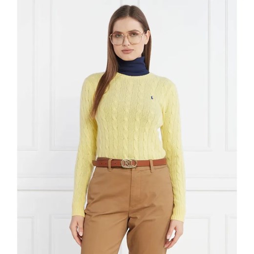 POLO RALPH LAUREN Wełniany sweter JULIANNA | Slim Fit | z dodatkiem kaszmiru ze sklepu Gomez Fashion Store w kategorii Swetry damskie - zdjęcie 184336443