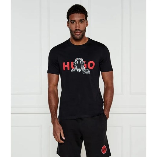 HUGO T-shirt Deyladec | Regular Fit ze sklepu Gomez Fashion Store w kategorii T-shirty męskie - zdjęcie 184336520