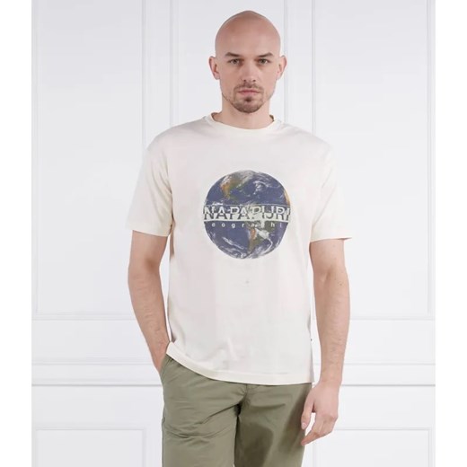 Napapijri T-shirt S-DAULE SS WHITECAP GRAY | Regular Fit ze sklepu Gomez Fashion Store w kategorii T-shirty męskie - zdjęcie 184336532