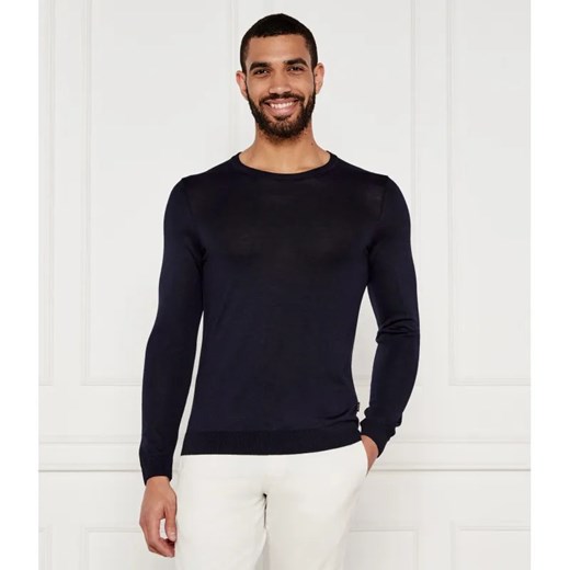 BOSS BLACK Wełniany sweter Leno-P | Slim Fit ze sklepu Gomez Fashion Store w kategorii Swetry męskie - zdjęcie 184336572